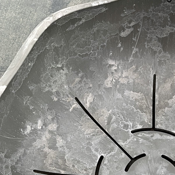 Sen シリーズ：ローリーポット 丸・浅型 Lサイズ（直径27.2cm）グレー