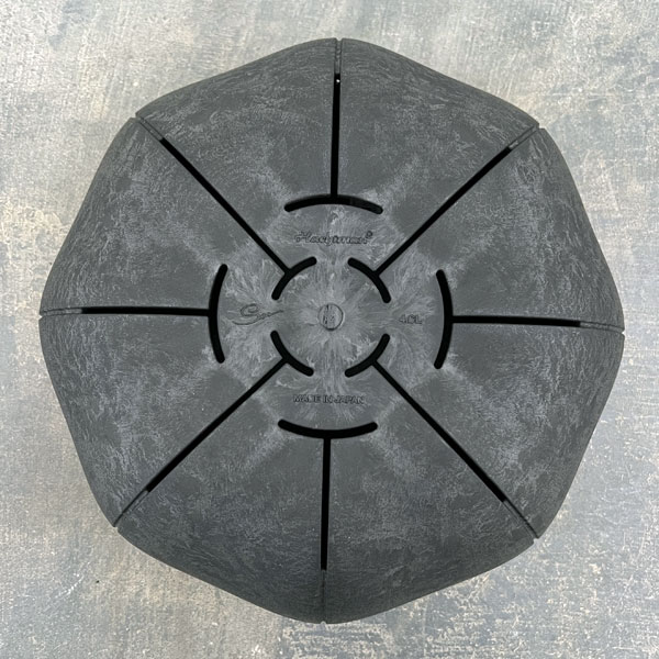 Sen シリーズ：ローリーポット 丸・浅型 Lサイズ（直径27.2cm）ブラック