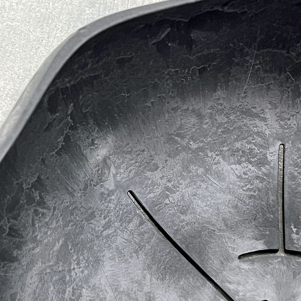 Sen シリーズ：ローリーポット 丸・浅型 Lサイズ（直径27.2cm）ブラック