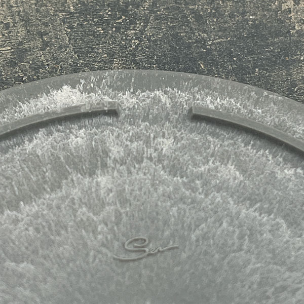 Sen シリーズ：プレート 丸 Sサイズ（直径13.8cm）グレー