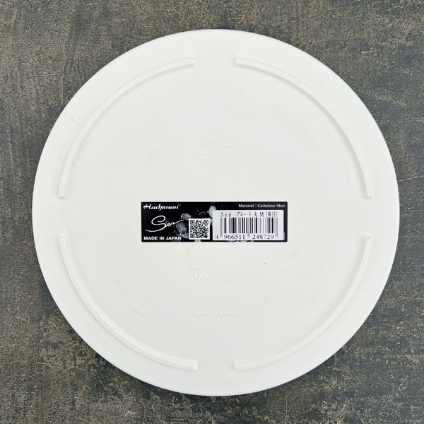 Sen シリーズ：プレート 丸 Mサイズ（直径18.4cm）ホワイト