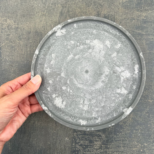 Sen シリーズ：プレート 丸 Mサイズ（直径18.4cm）グレー