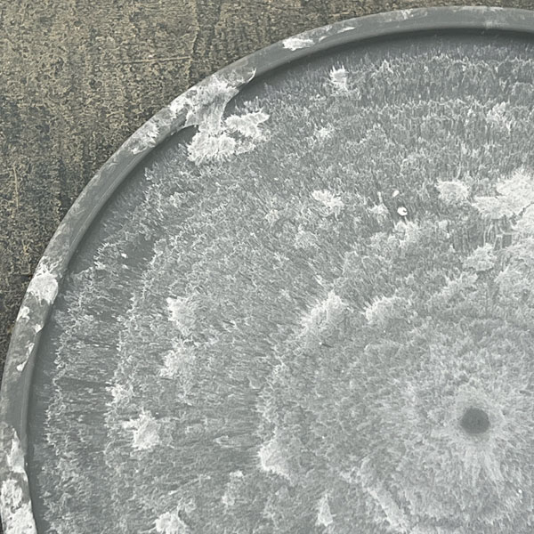 Sen シリーズ：プレート 丸 Mサイズ（直径18.4cm）グレー