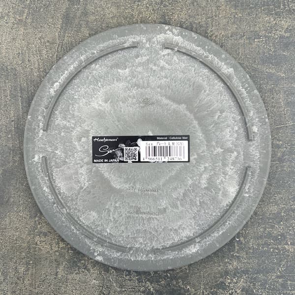 Sen シリーズ：プレート 丸 Mサイズ（直径18.4cm）グレー