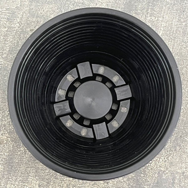 セラアート平鉢ブラック3号サイズ穴あり 100個セット