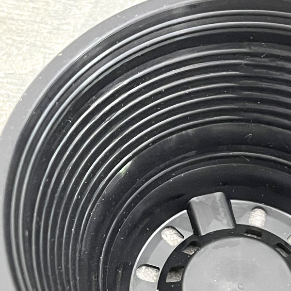 セラアート平鉢ブラック3号サイズ穴あり 100個セット