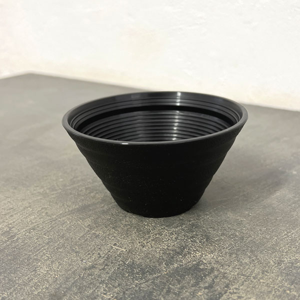 セラアート平鉢ブラック3.5号サイズ穴あり 100個セット