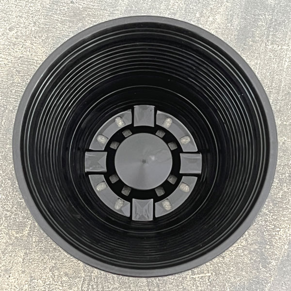 セラアート平鉢ブラック3.5号サイズ穴あり 100個セット