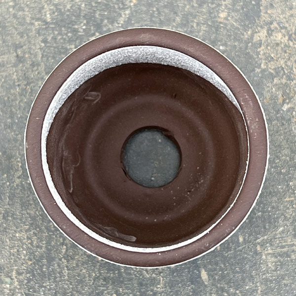 マメポットC　丸形縦筋・鉢色おまかせ1鉢（直径約4.8cm）