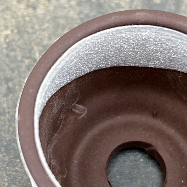 マメポットC　丸形縦筋・鉢色おまかせ1鉢（直径約4.8cm）