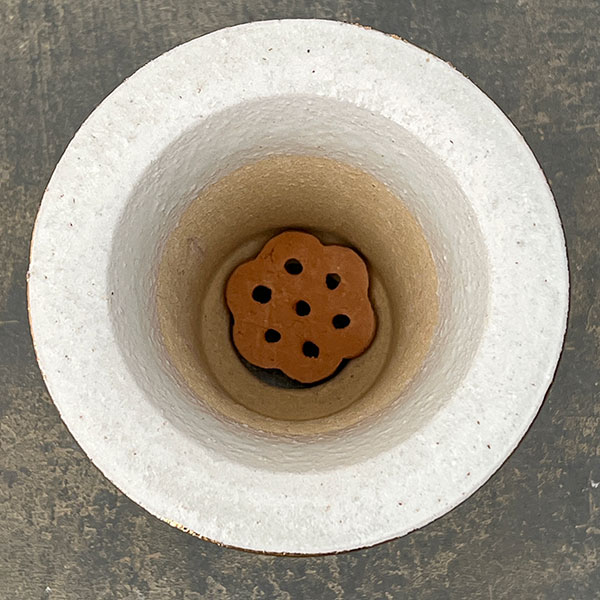 オモト鉢:錦鉢 鶴【260117】/外径10.8cm(内径7.5cm)