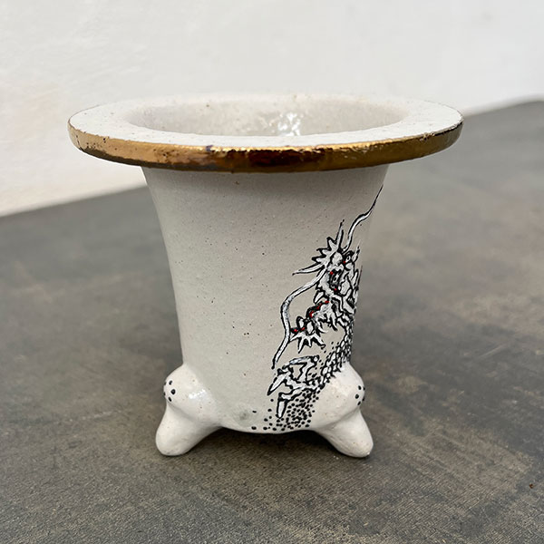 オモト鉢:錦鉢 龍【260118】/外径10.4cm(内径7.3cm)