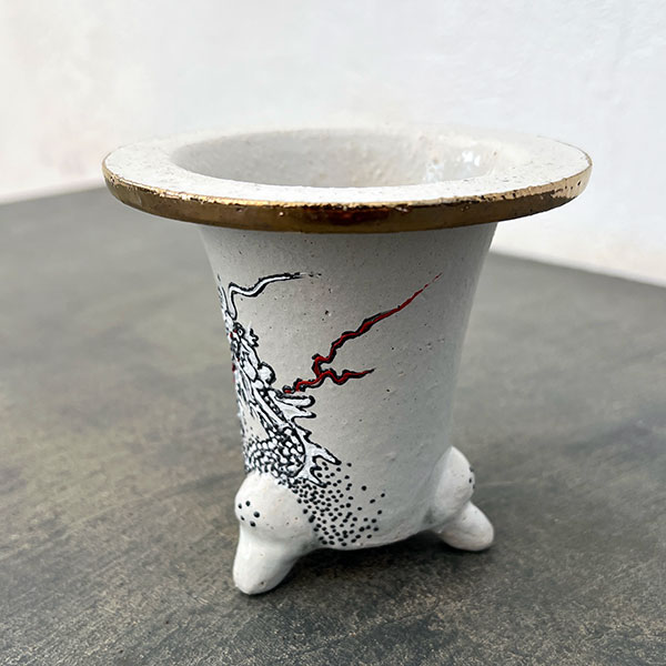 オモト鉢:錦鉢 龍【260118】/外径10.4cm(内径7.3cm)