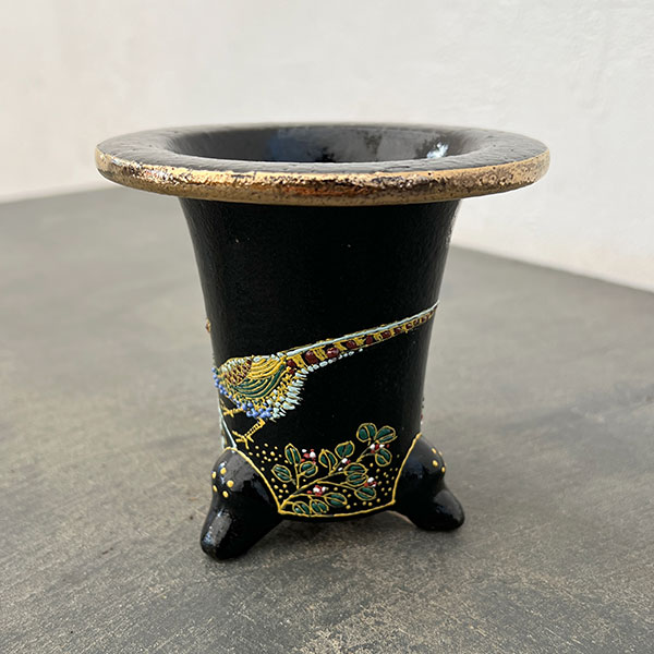 オモト鉢:錦鉢 雉【260119】/外径10.8cm(内径7.5cm)