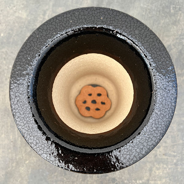 オモト鉢:黒鉢【260123】/外径12.4cm(内径9cm)