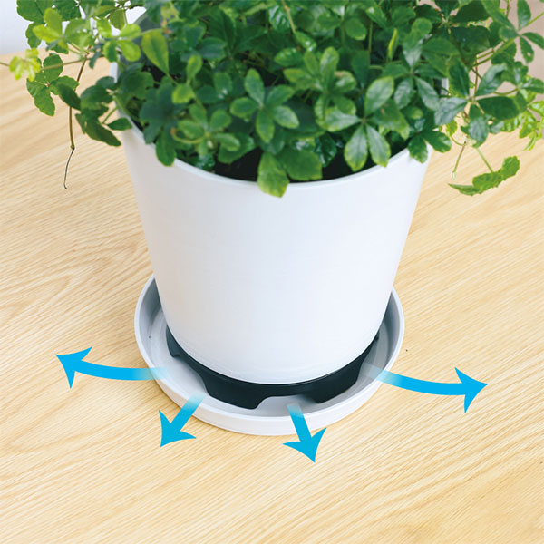置くだけで通気・排水できるポットスタンド L