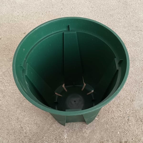 （わけあり特価）8号スリット鉢EU-24cmL（グリーン）5個セット