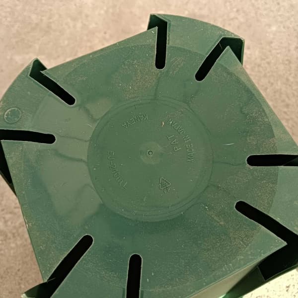 （わけあり特価）8号スリット鉢EU-24cmL（グリーン）5個セット