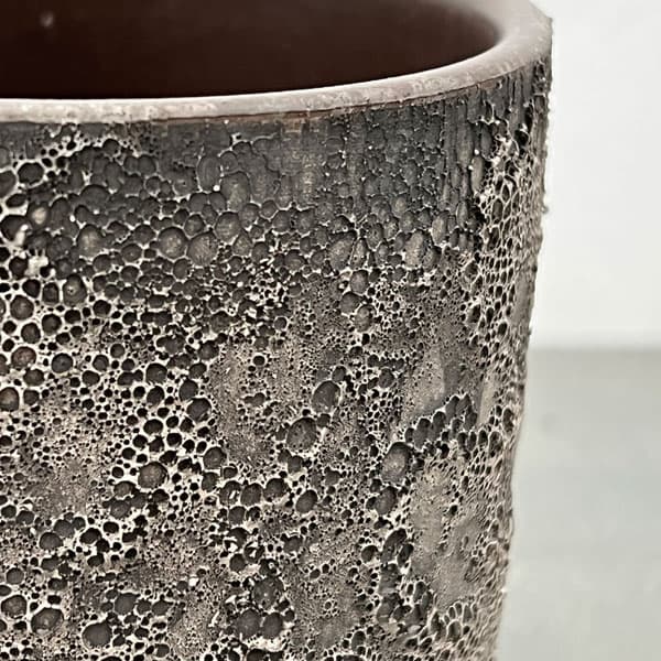 ジュリア：濃グレイM（直径10cm）・受け皿付