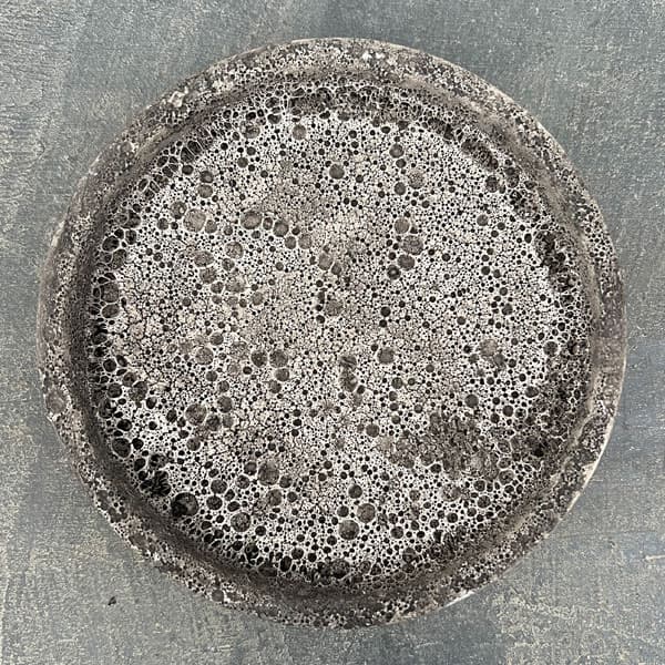 ジュリア：濃グレイM（直径10cm）・受け皿付