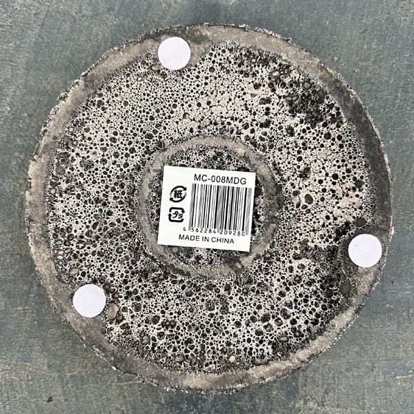 ジュリア：濃グレイM（直径10cm）・受け皿付