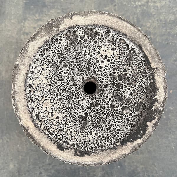 ジュリア：濃グレイL（直径12cm）・受け皿付