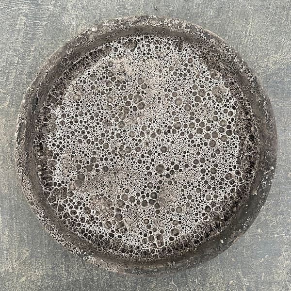 ジュリア：濃グレイL（直径12cm）・受け皿付