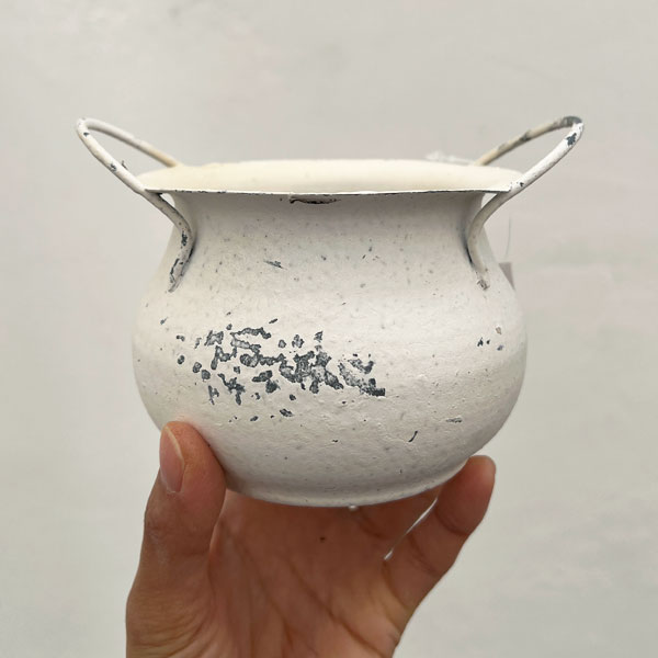 ミルヴァ：マルミット 白（内径7.5cm／底穴なし）