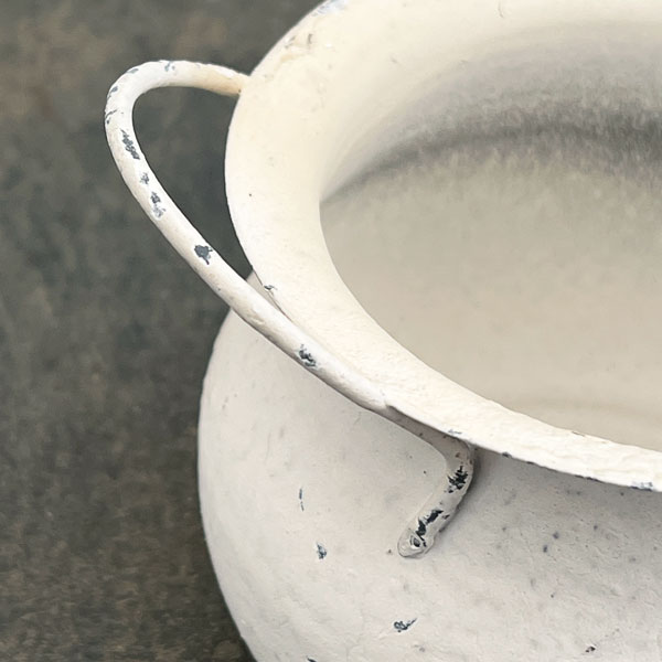 ミルヴァ：マルミット 白（内径7.5cm／底穴なし）