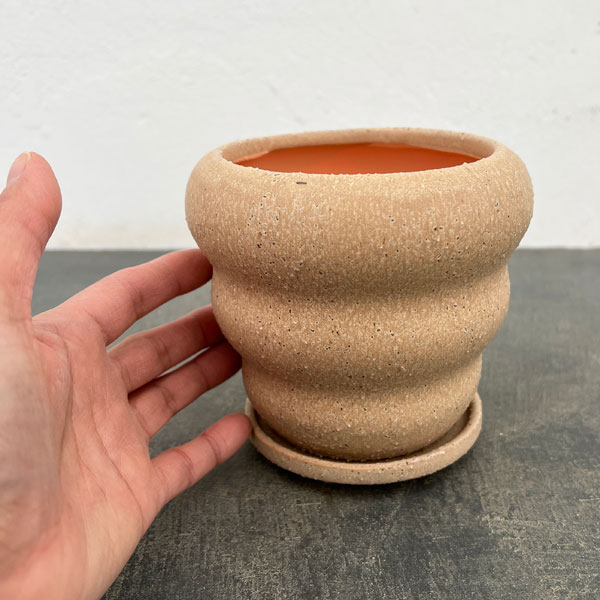 マノン:ピンクベージュM(直径12.5cm)・受け皿付