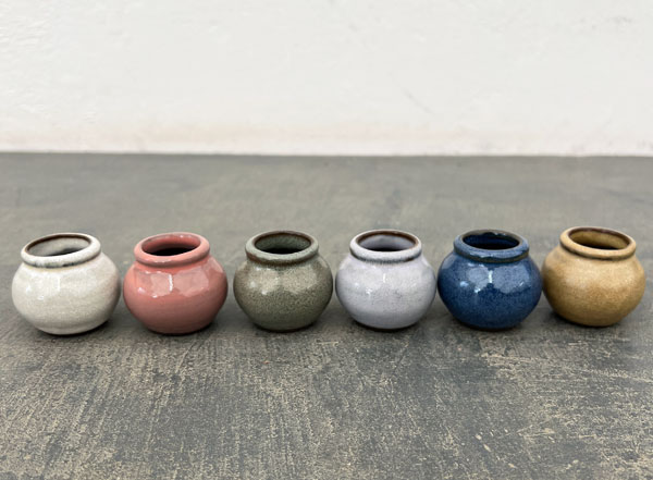 壺 サイズ中 園芸ネット本店｜マメポットI 壺形（直径約4.3cm） 6色セット の通販