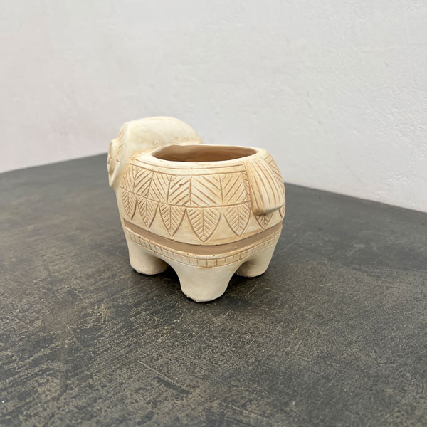 アフリカンアニマルポット：ひつじ　ホワイト（CP2625WH）幅17cm高さ12cm