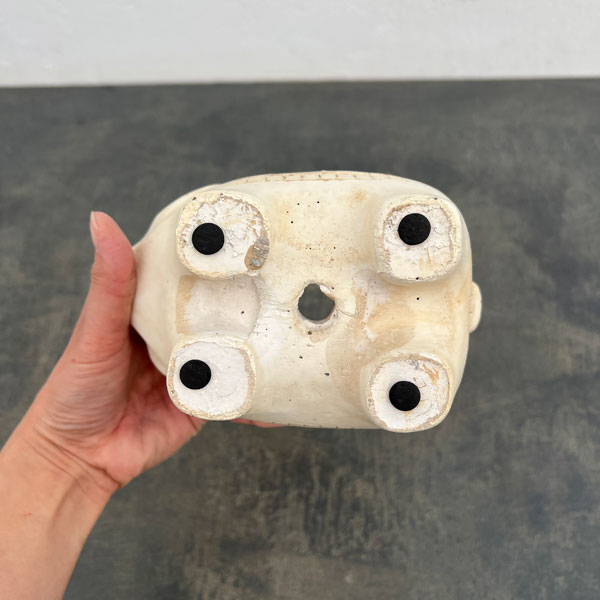 アフリカンアニマルポット：ひつじ　ホワイト（CP2625WH）幅17cm高さ12cm