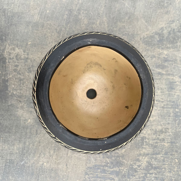 アフリカンポット07　ブラック（CP2637BK）/直径15cm