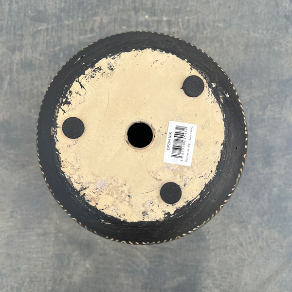 アフリカンポット11　ブラック（CP2641BK）/幅21.5cm高さ16.5cm