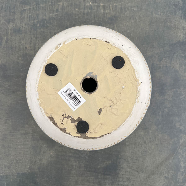 アフリカンポット11　ホワイト（CP2641WH）/幅21.5cm高さ16.5cm