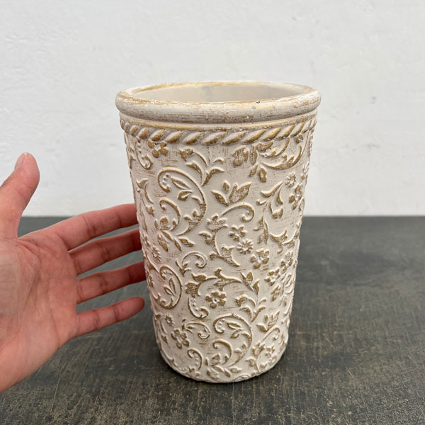 カノンフラワー：トール 3 ホワイトゴールド（CQ2605WG）高さ18cm