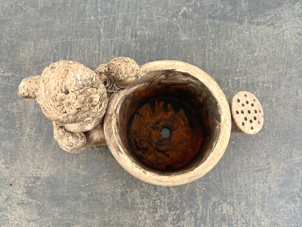 ヴィンテージベアーポットB　ジョウロ ブラウン（GR2609BR）幅22cm高さ17cm