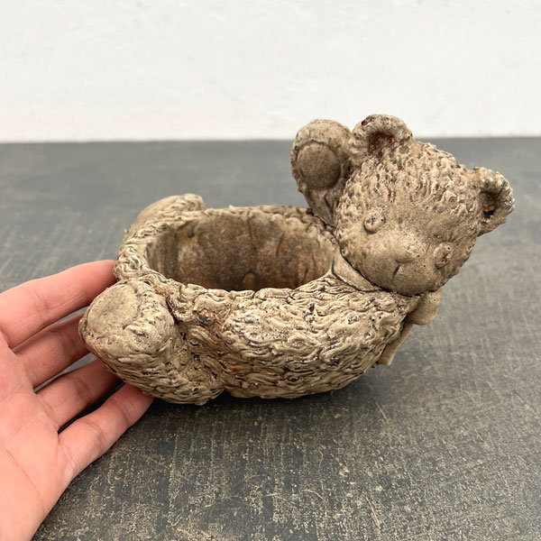 ヴィンテージベアーポットF ブラウン（GR2613BR）幅15cm高さ10.5cm