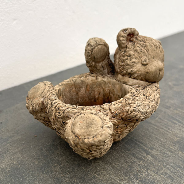 ヴィンテージベアーポットF ブラウン（GR2613BR）幅15cm高さ10.5cm