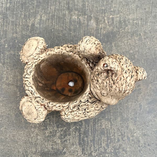 ヴィンテージベアーポットF ブラウン（GR2613BR）幅15cm高さ10.5cm