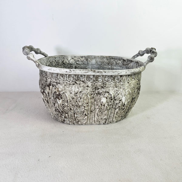 デコレハンドルオーバルSホワイト(UF633)幅30cm、高さ12.5cm(内径23cm)