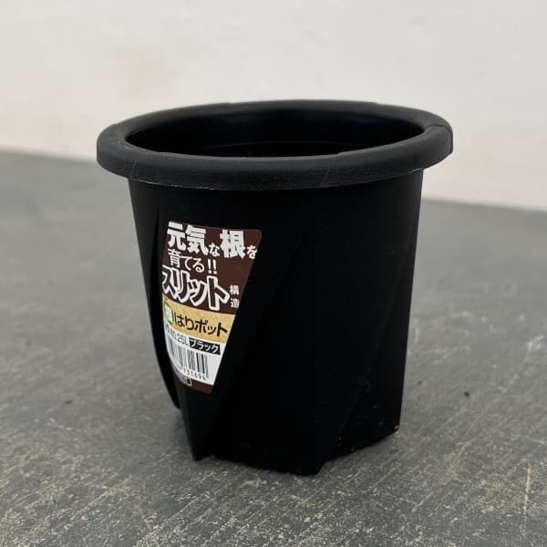 根はりポット 9型（直径9.0cm、高さ8.5cm、容量0.25L）ブラック 10個セット
