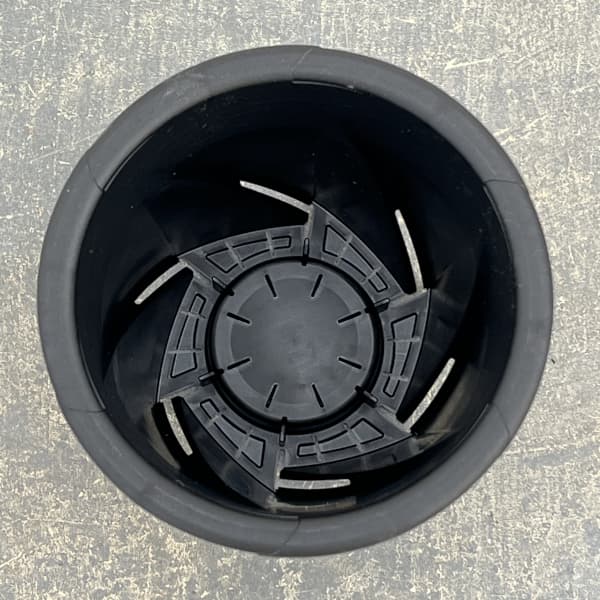 根はりポット 12型（直径12.0cm、高さ11.4cm、容量0.65L）ブラック 10個セット