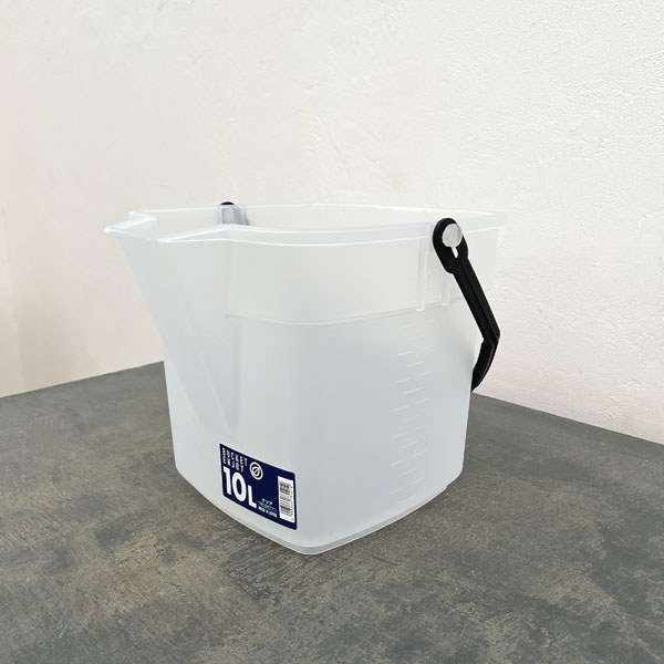 バケツ・エンジョイ 10L（29.5cm、28.2cm、高さ24cm） クリア