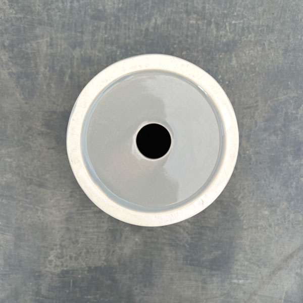 クリスマスローズ専用鉢：Rose de Noel Parfaite（グレー）　Lサイズ（7号）・皿付