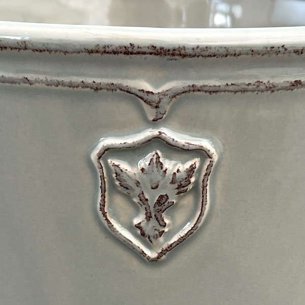 クリスマスローズ専用鉢：Rose de Noel Parfaite（グレー）　Lサイズ（7号）・皿付