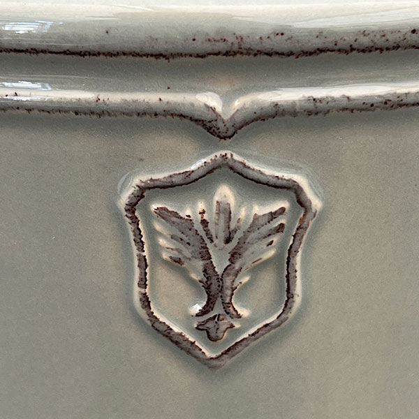 クリスマスローズ専用鉢：Rose de Noel Parfaite（グレー）　Mサイズ（5号）・皿付