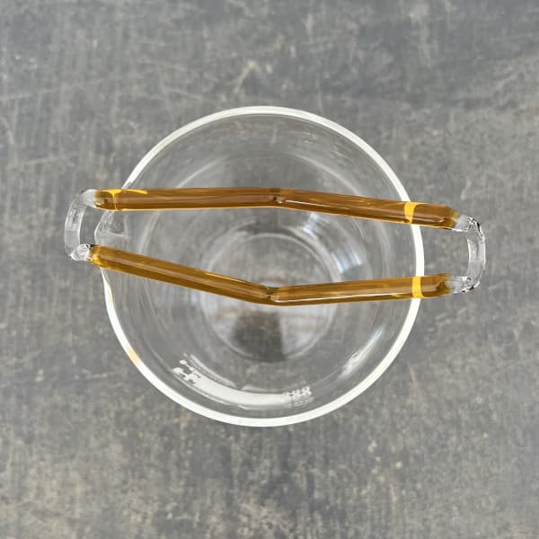 HARIO バルブベース 水栽培ガラスベース 水辺のハンモック アンバー（ビーカー付き）MHK-300-AB（直径11.5cm、高さ11cm、容量300ml）