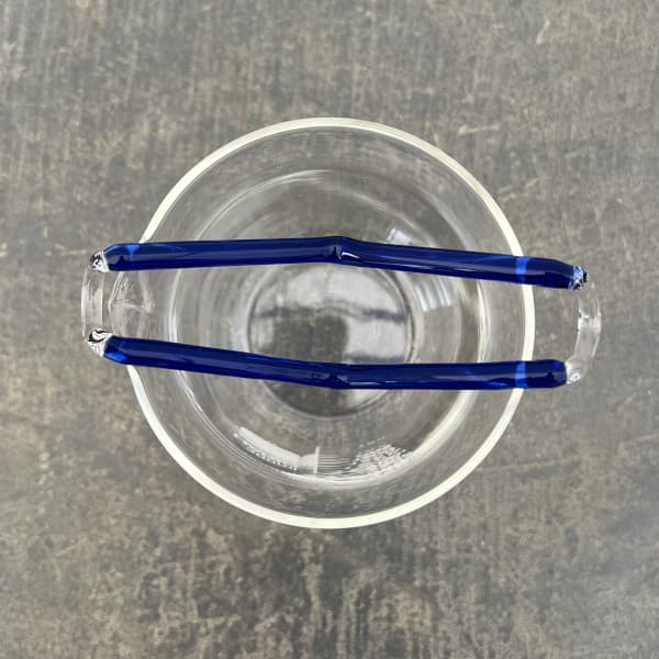 HARIO バルブベース 水栽培ガラスベース 水辺のハンモック ブルー（ビーカー付き）MHK-300-BU（直径11.5cm、高さ11cm、容量300ml）